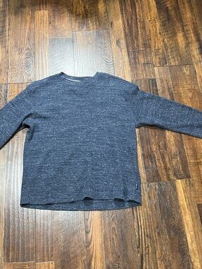 American Eagle Outfitters Men's Heather Navy Crewneck Sweater